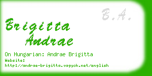 brigitta andrae business card